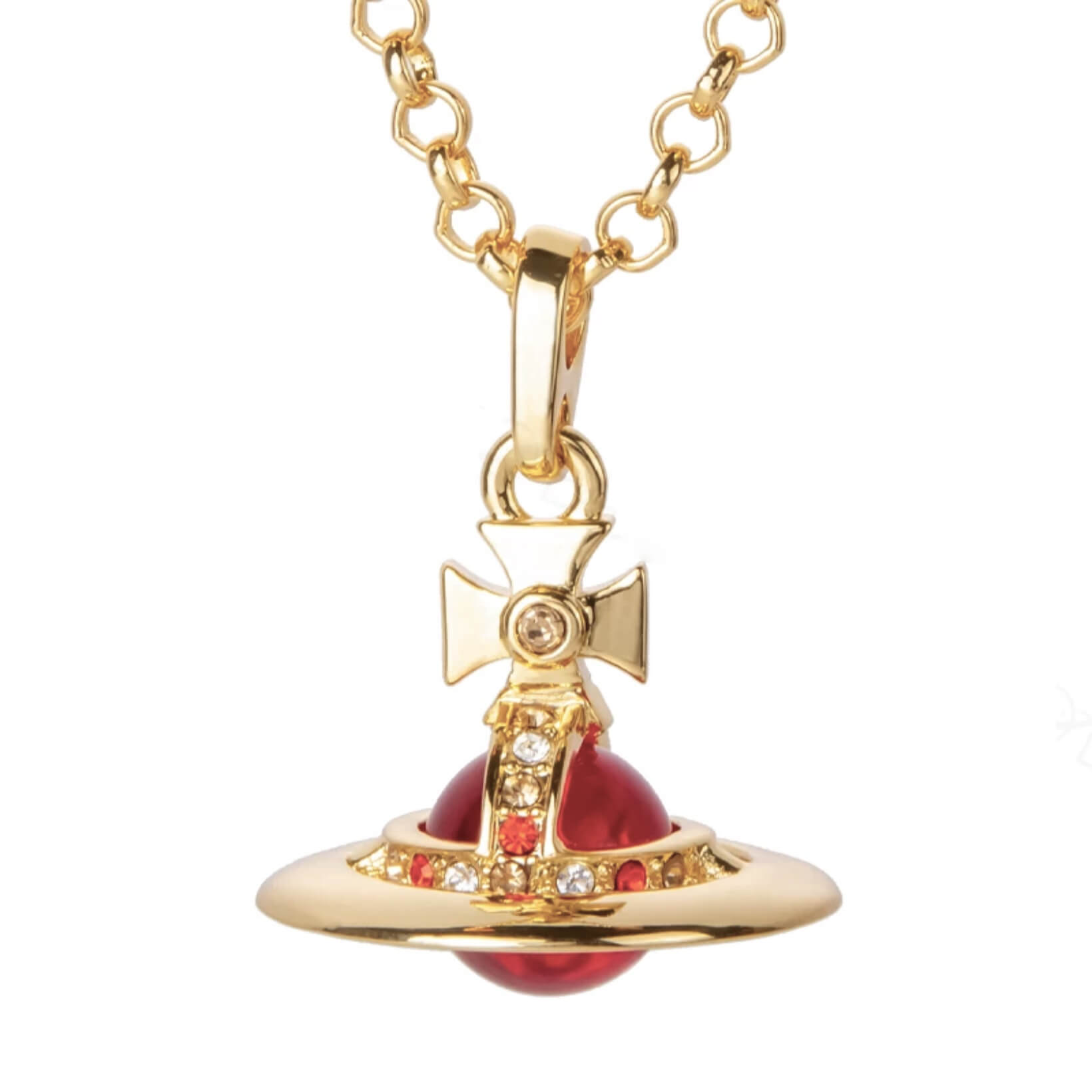 10MM ORB Classic Saturn Pendant Necklace