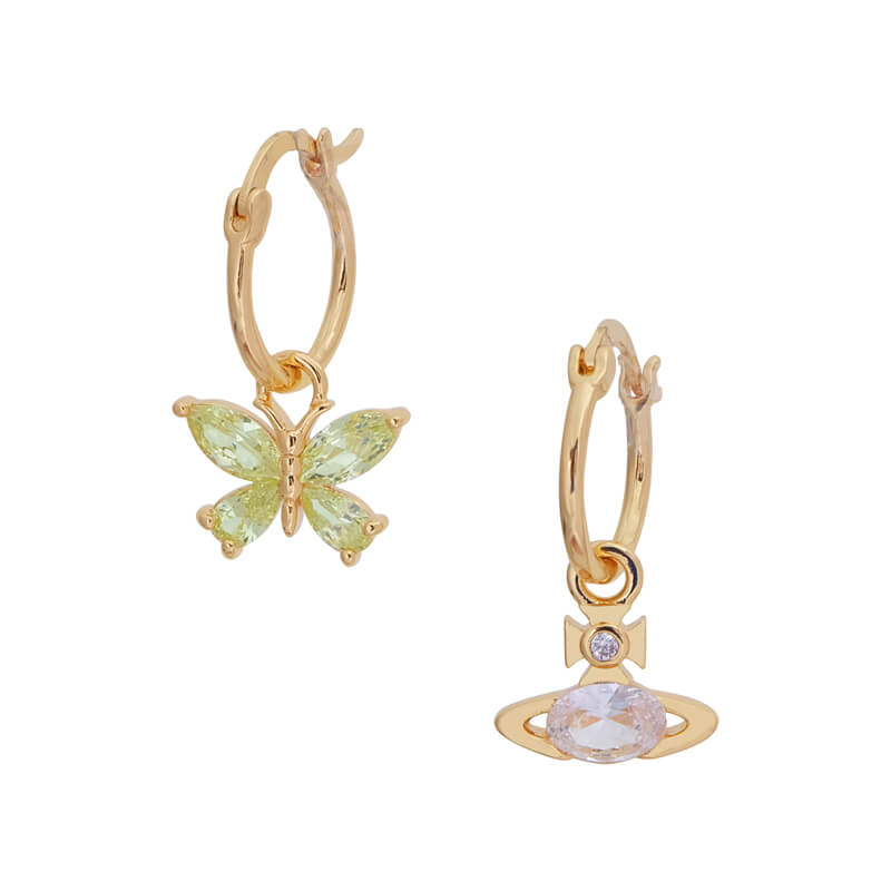 NEW-Butterfly Saturn Diamond Earrings