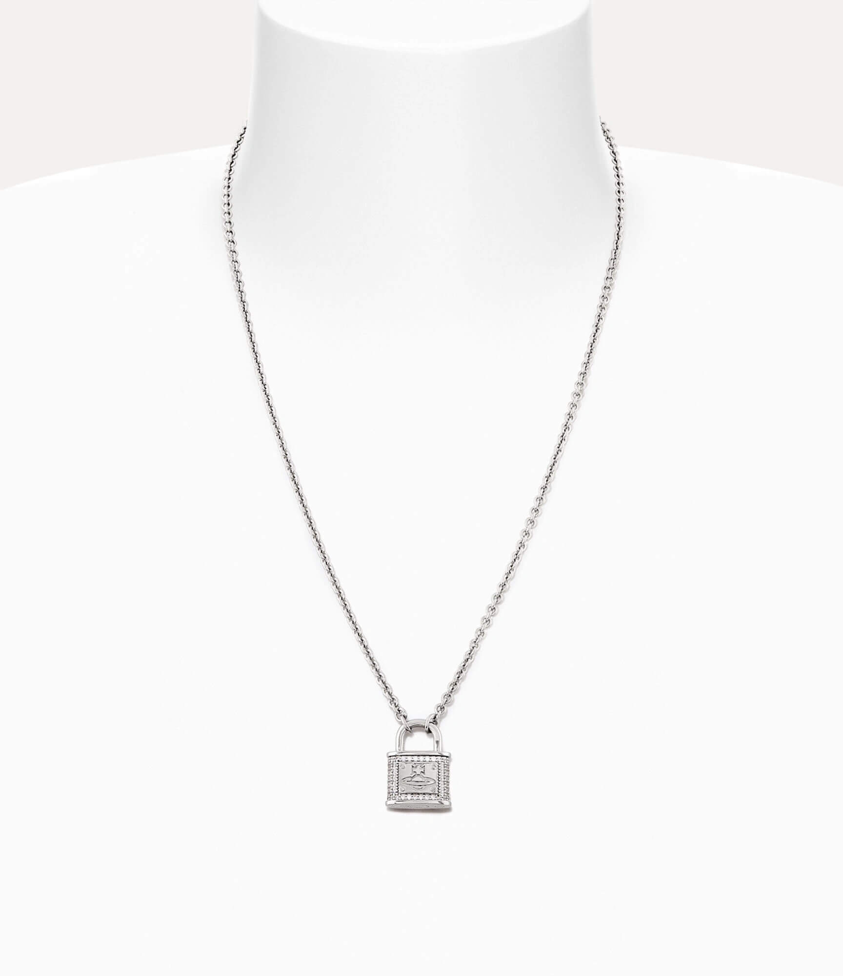 Full Diamond Lock Necklace