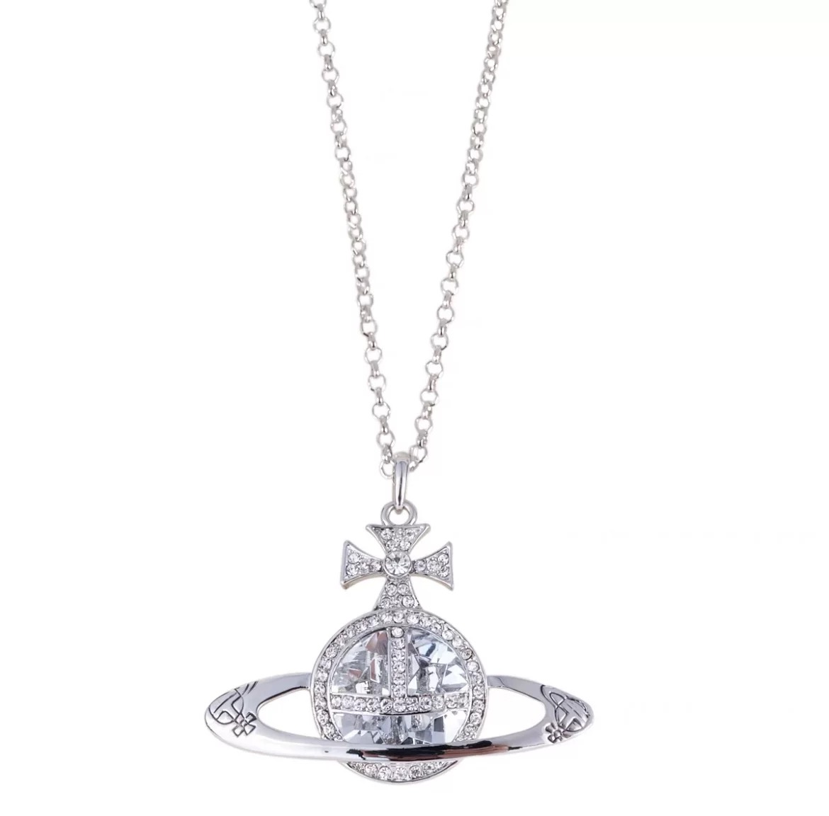 Large Gemstone Saturn Necklace