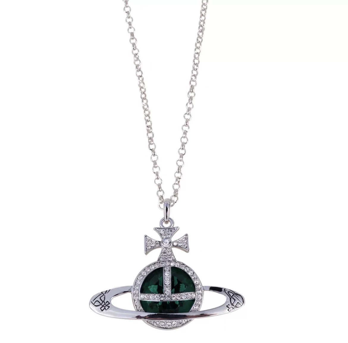 Large Gemstone Saturn Necklace