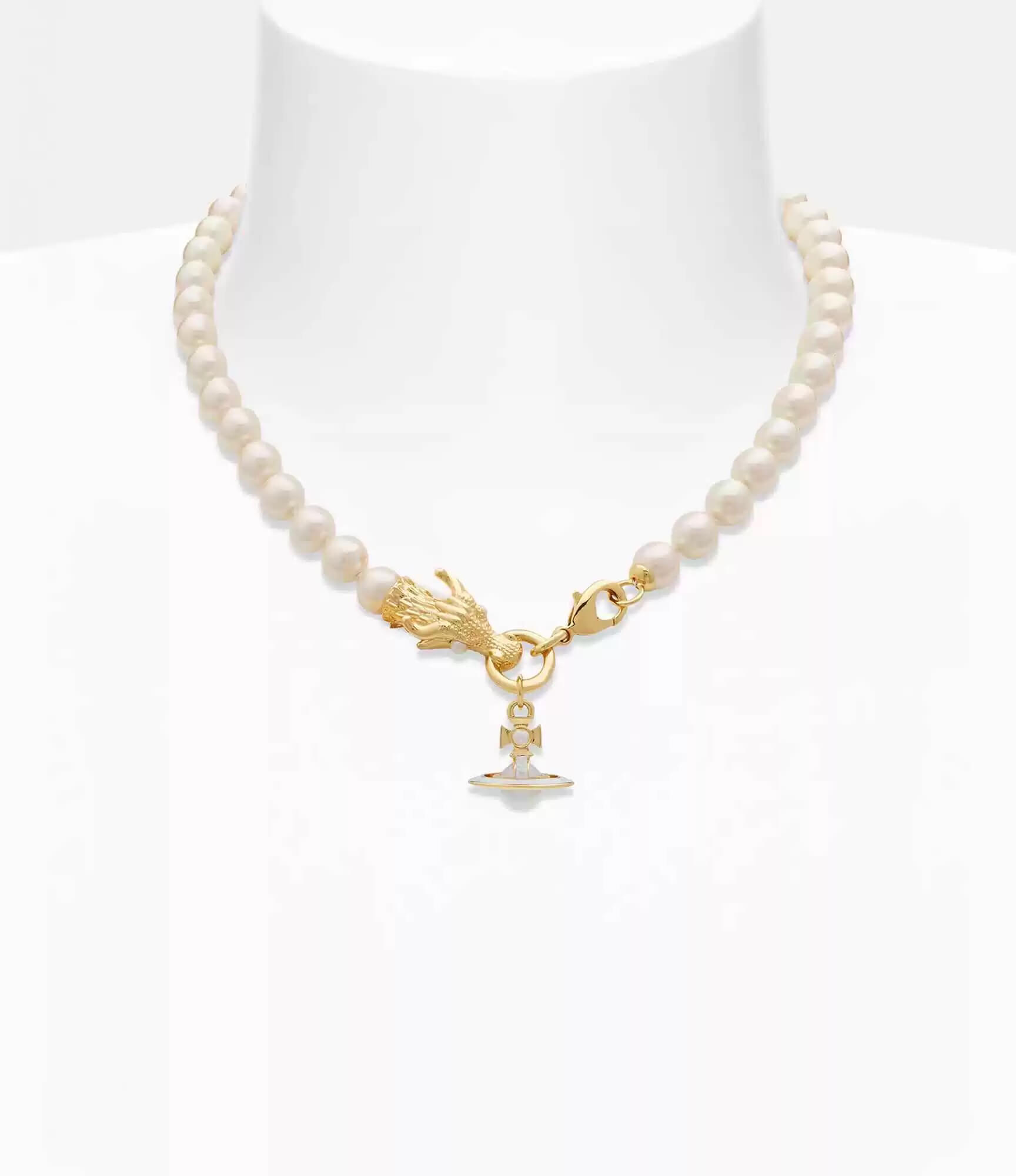 Dragon Saturn Pearl Necklace