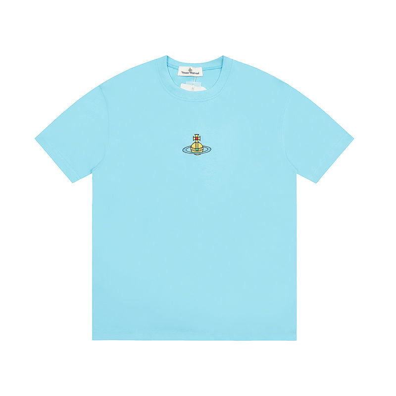 Saturn Colorful Embroidered Small Label T-shirt