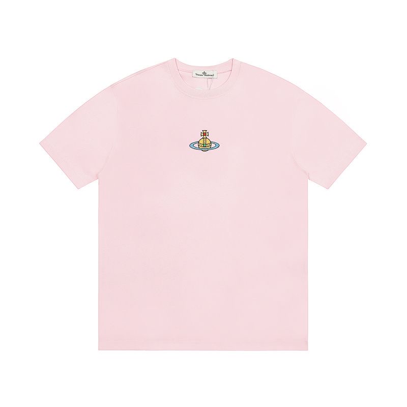 Saturn Colorful Embroidered Small Label T-shirt