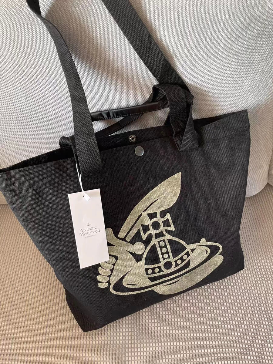 Black Saturn Canvas Bag