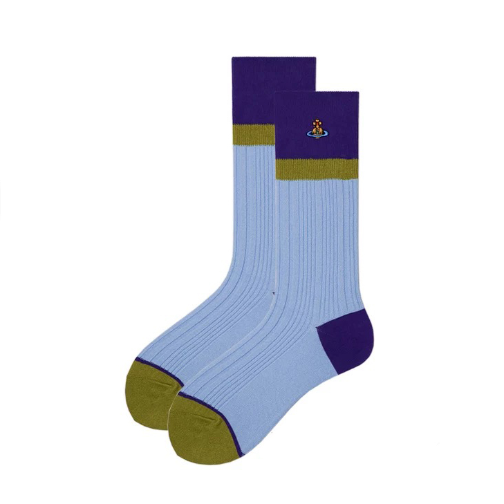 Colorful Patchwork Saturn Socks