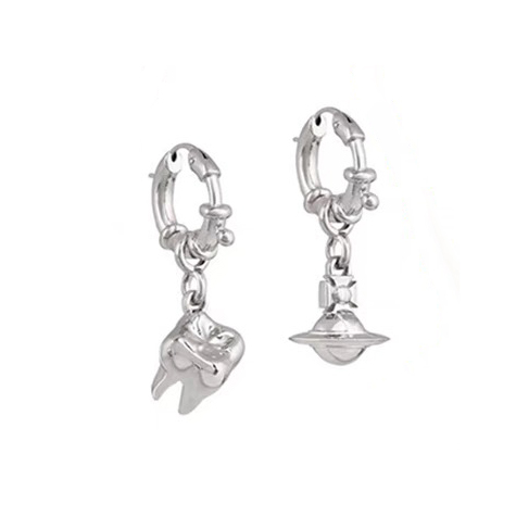 Tooth Saturn Earrings