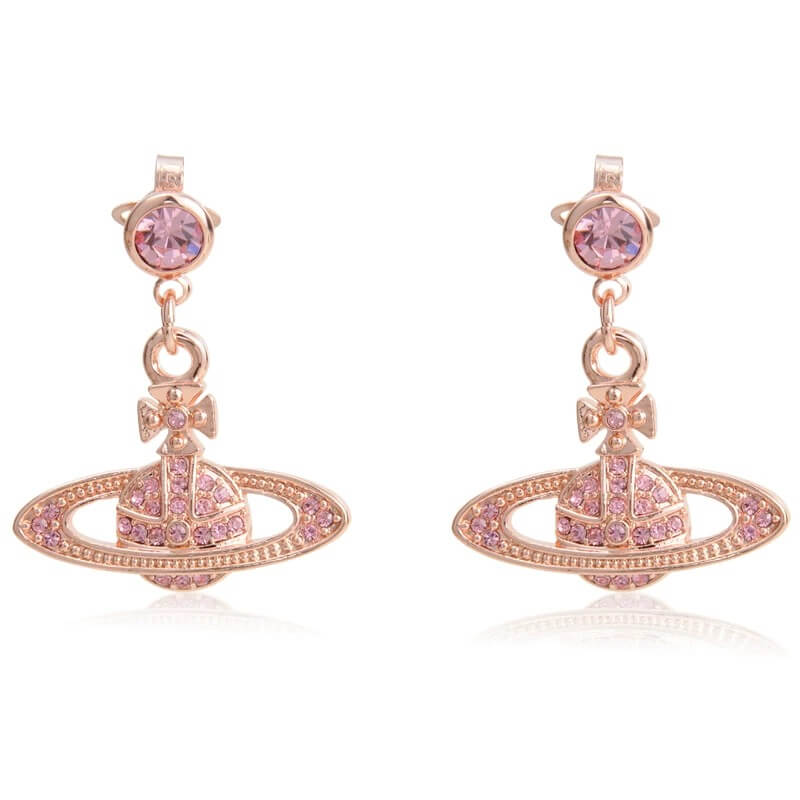 Classic Full Diamond Long Saturn Earrings（All 6 Colors）