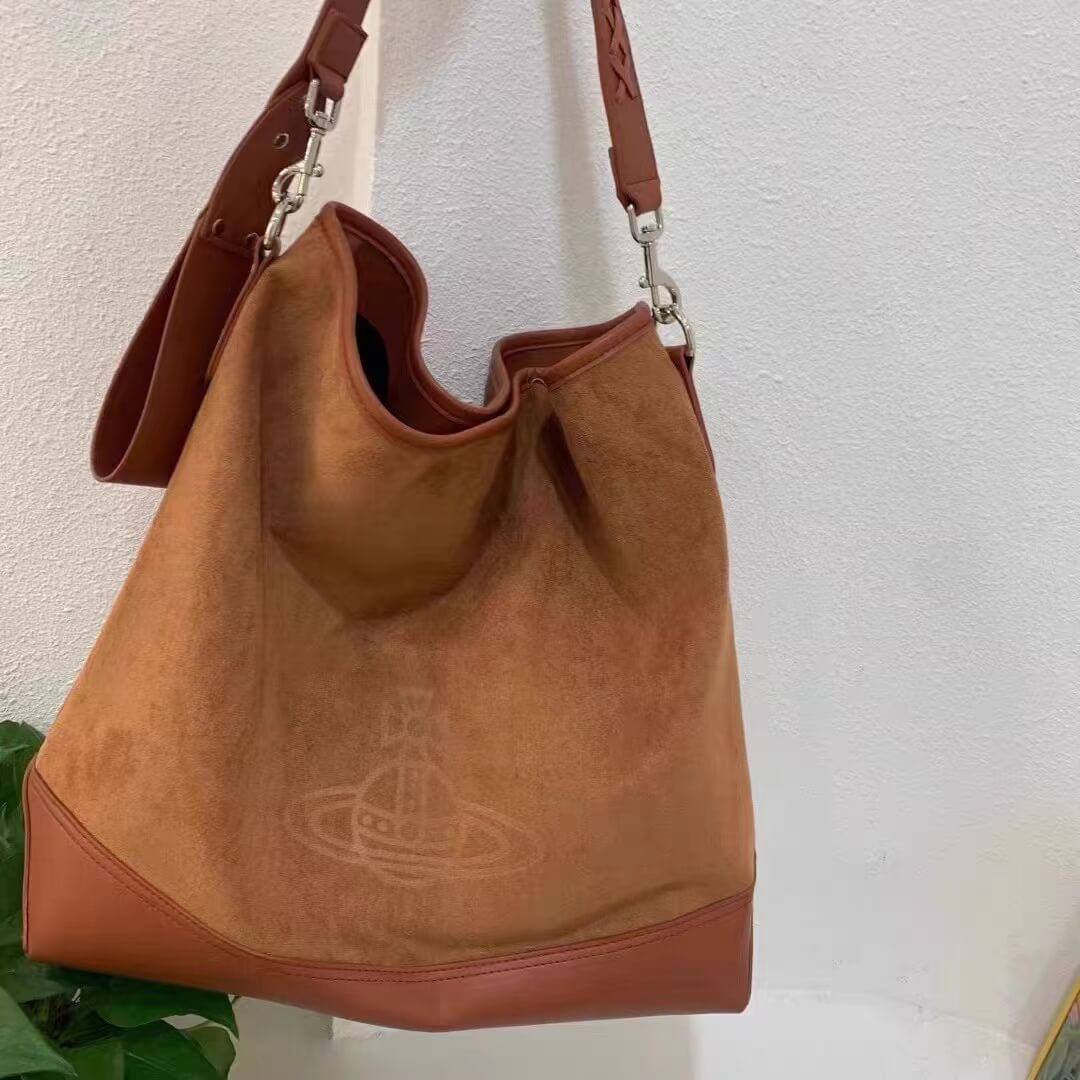 Orb Plaque Black Tote Hobo Bag