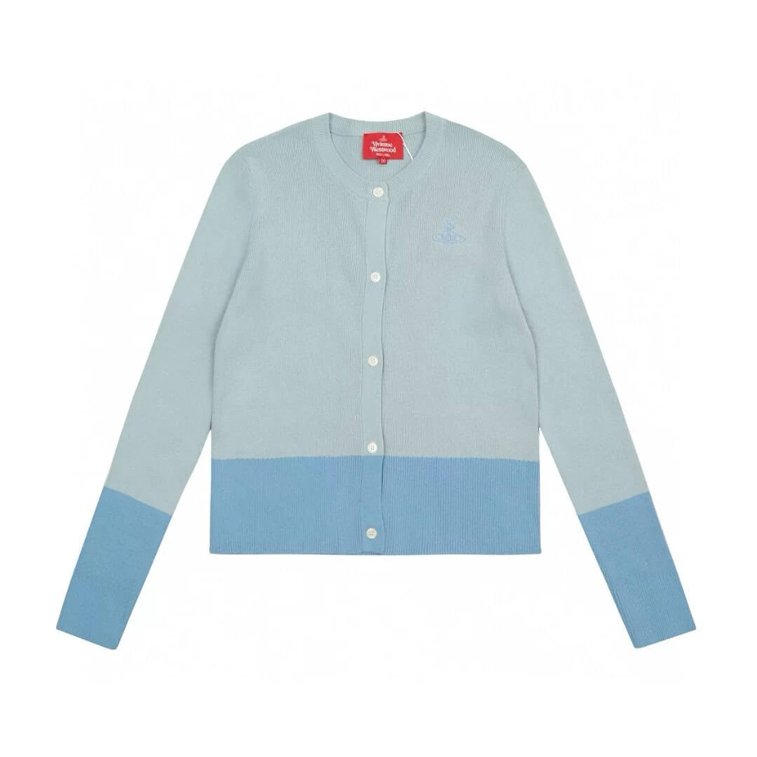 Two-color Patchwork Saturn Knitwear