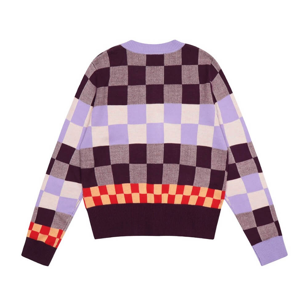 Colorful Plaid Saturn Sweater