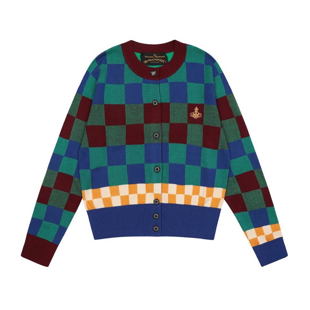 Colorful Plaid Saturn Sweater