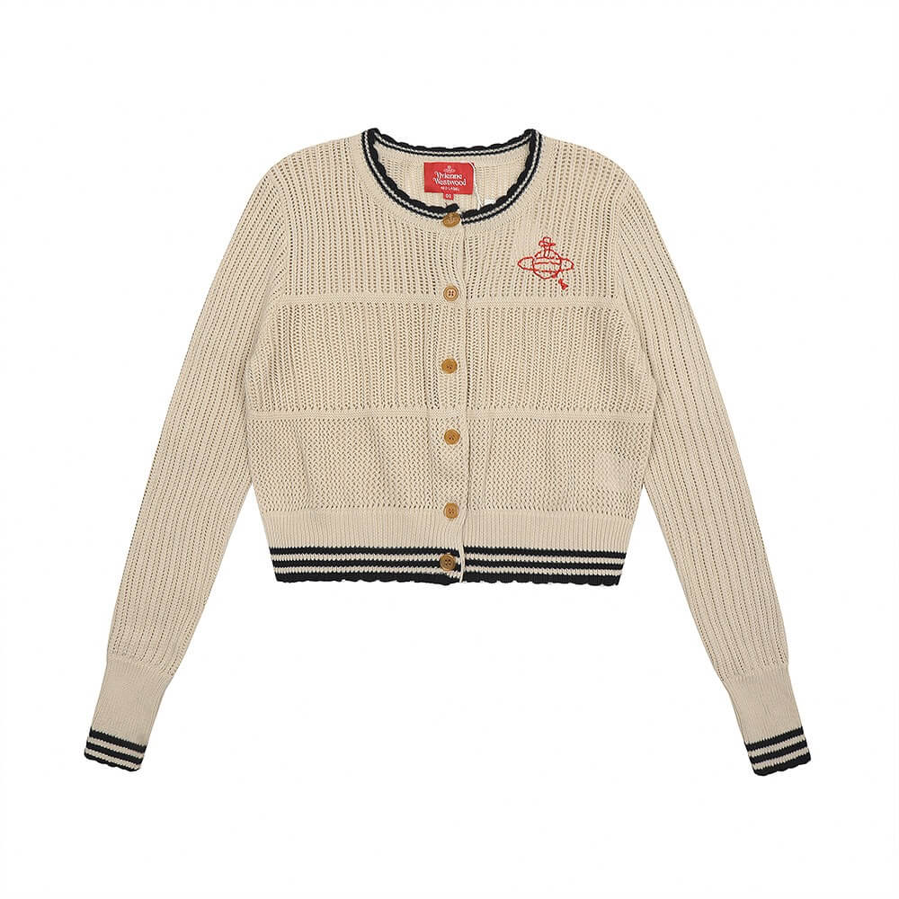 Wave Collar Openwork Saturn Sweater