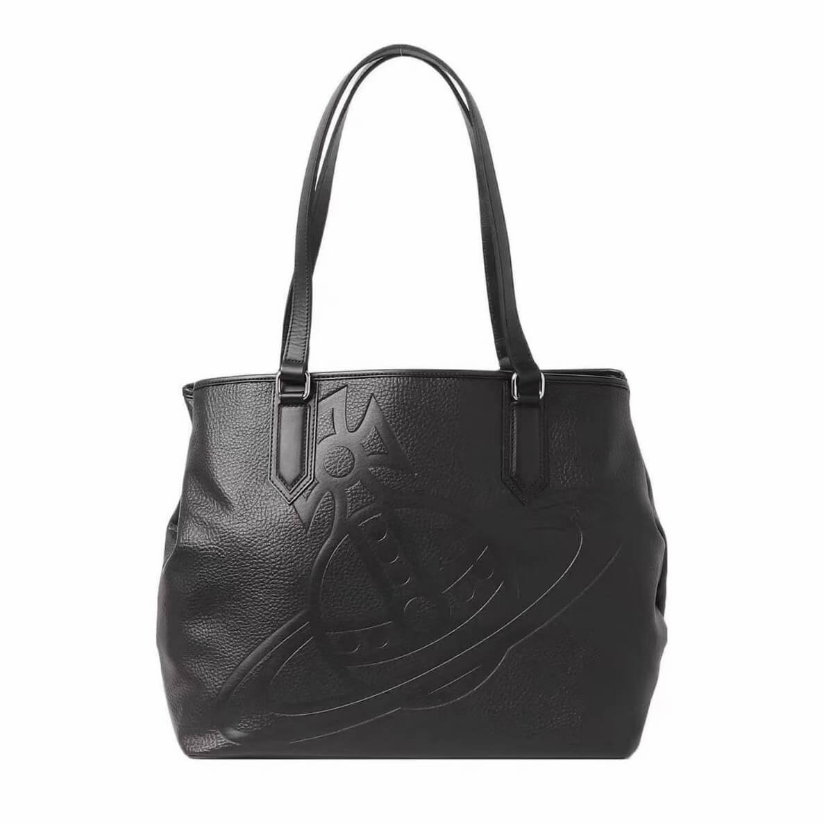 Big Logo Leather Saturn Bag