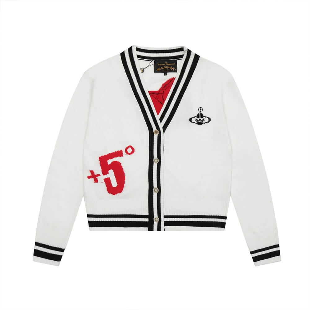 V-neck Cardigan Saturn Sweater