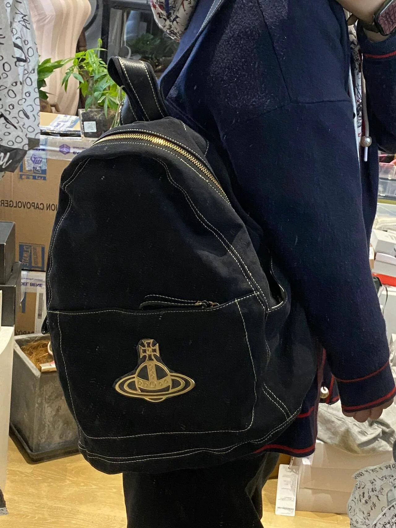 Saturn Canvas Shoulder Bag