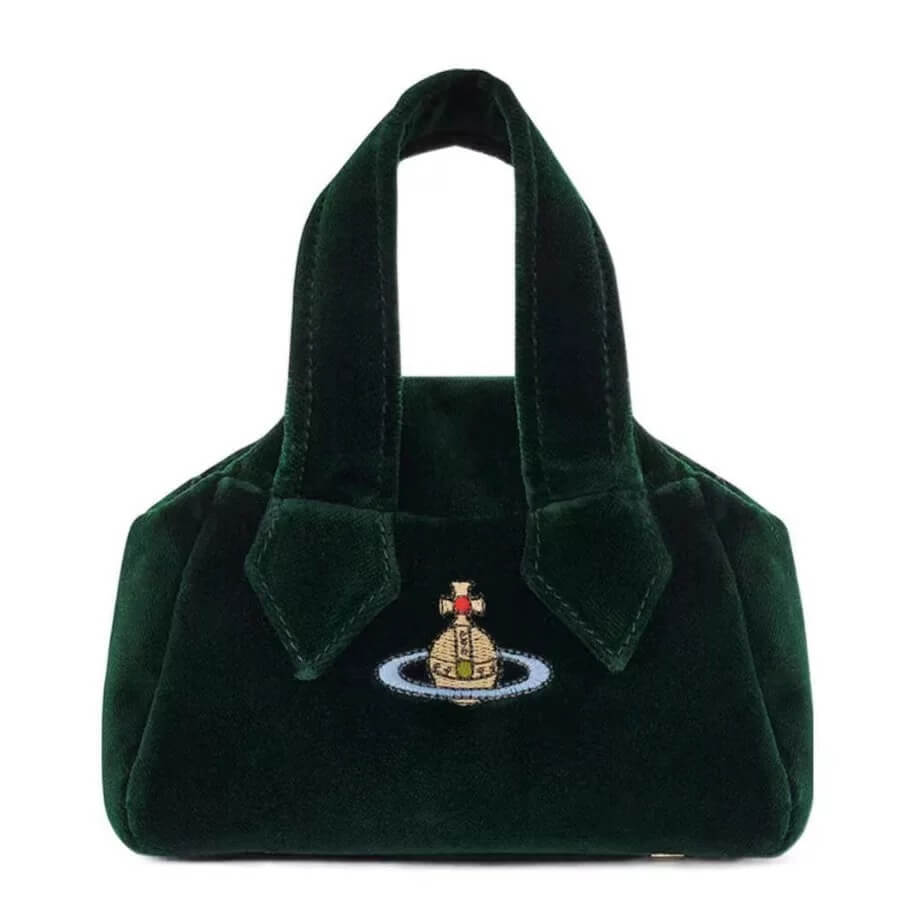 Velvet Bowling Mini Handbag Chain Crossbody