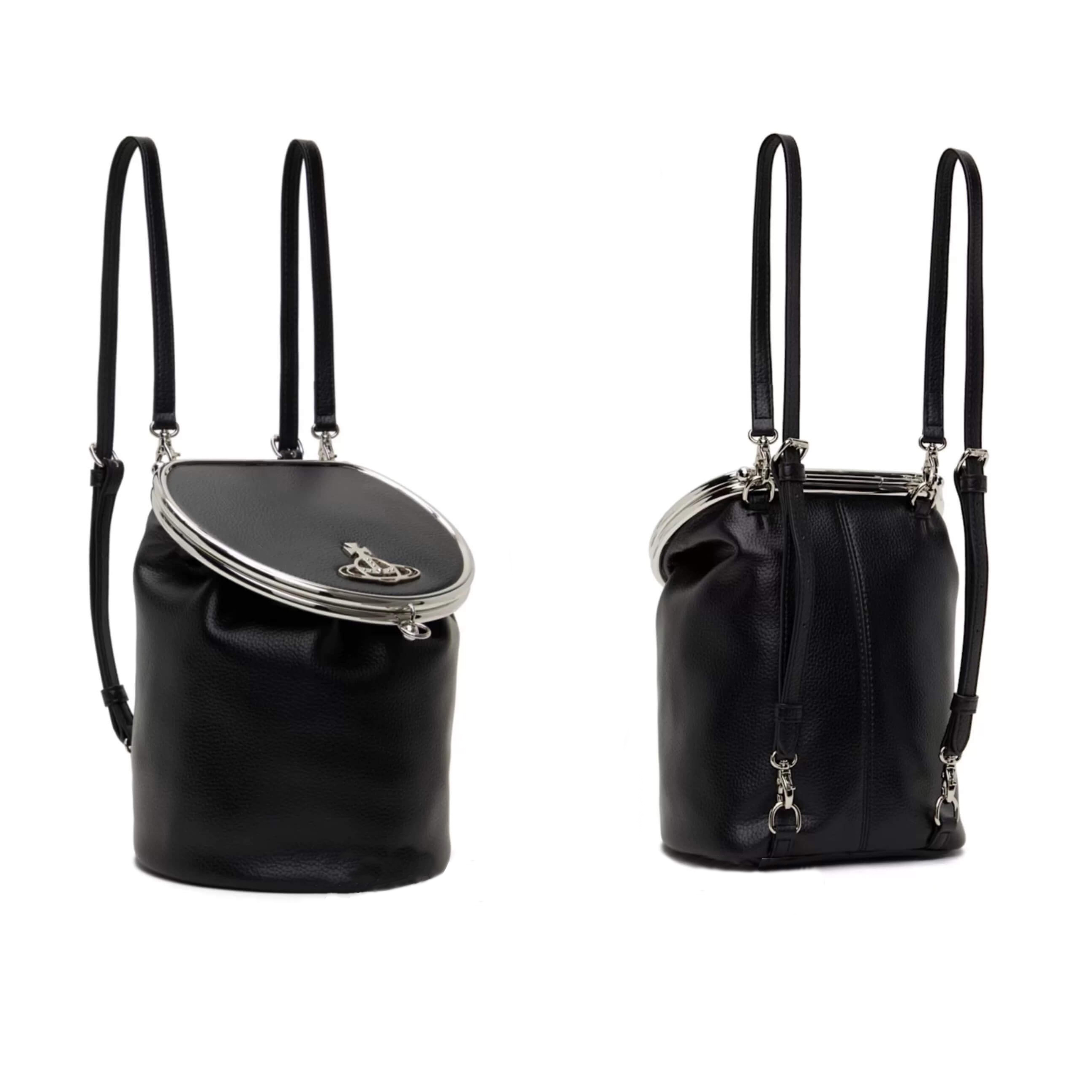 Cylinder Shoulder Leather Saturn Bag