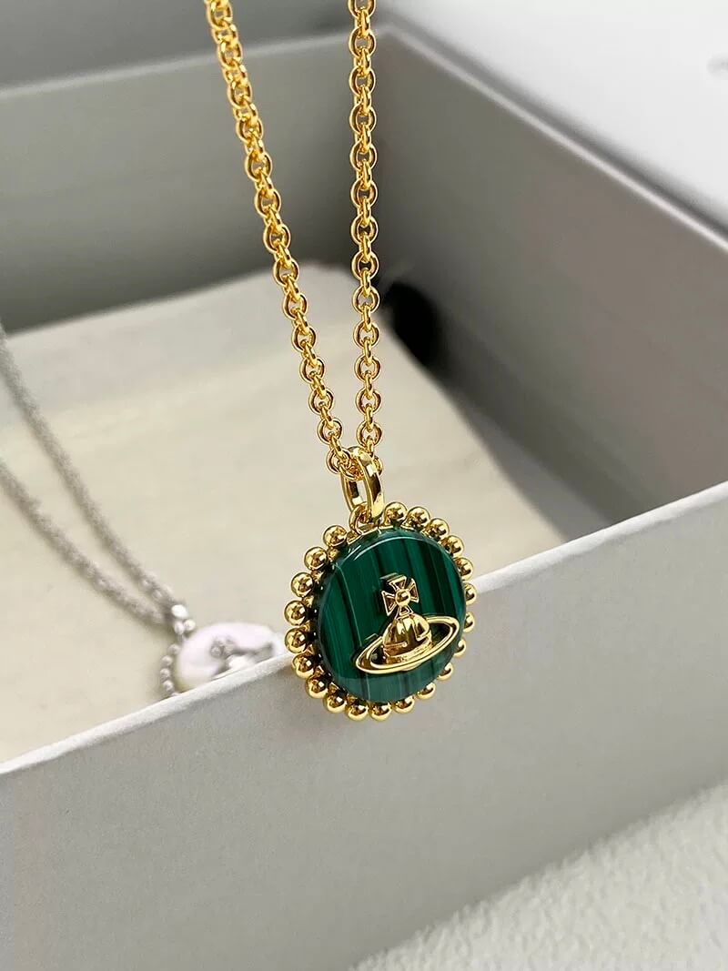 NEYLA Round Pearl Saturn Necklace