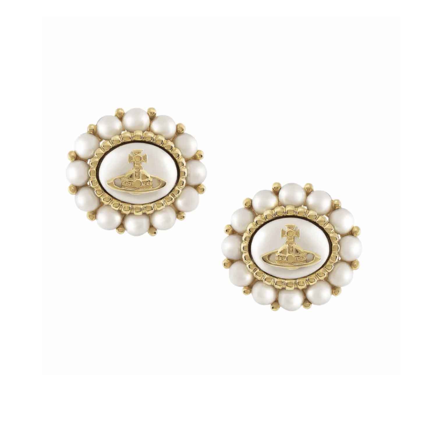 AMAYA Pearl Saturn Earrings