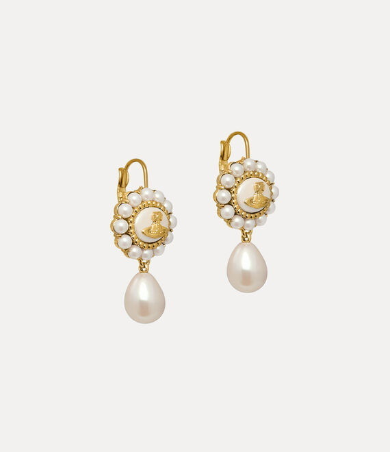 AMAYA Pearl Saturn Drop Earrings