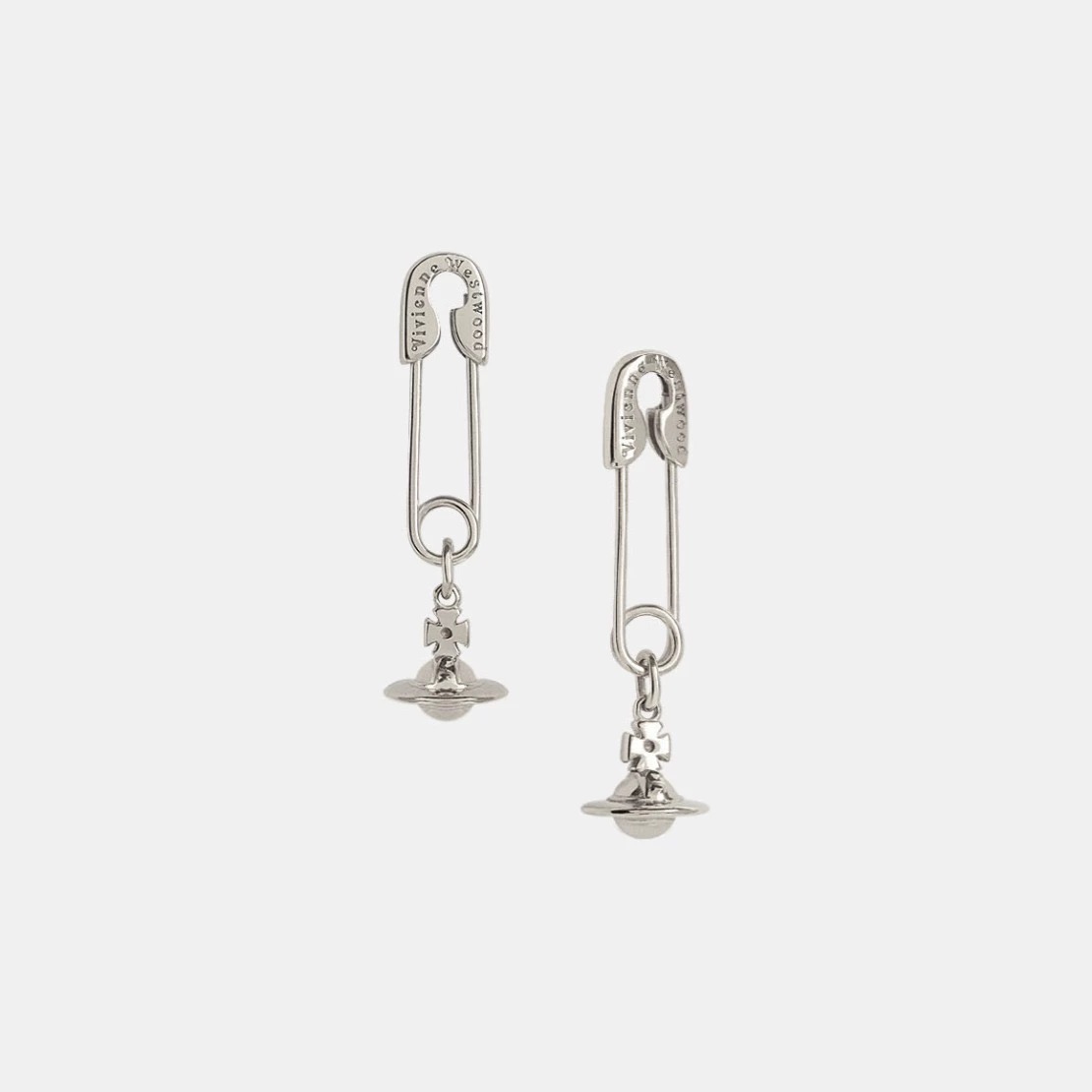 Safety Pin Saturn Earrings