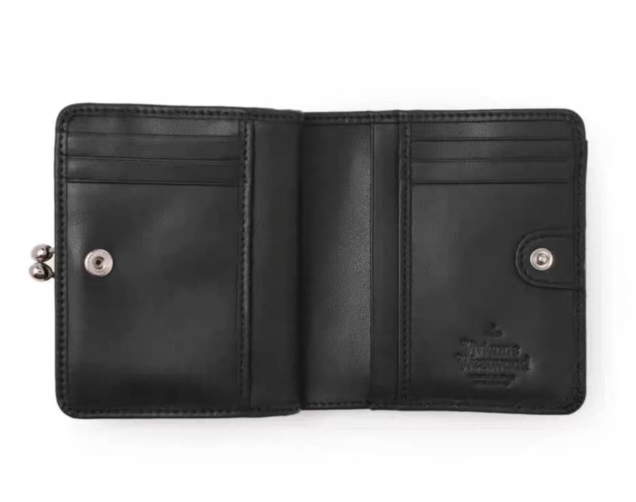 NEW- Black Leather Saturn Wallet