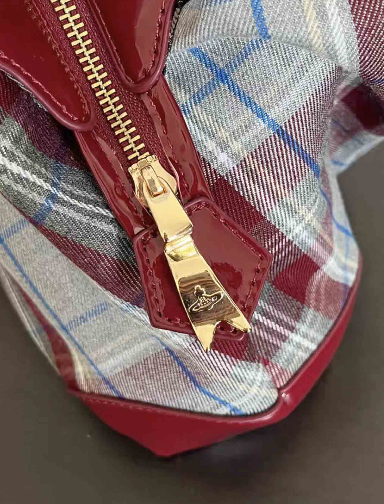 Vintage Plaid Tote Bag