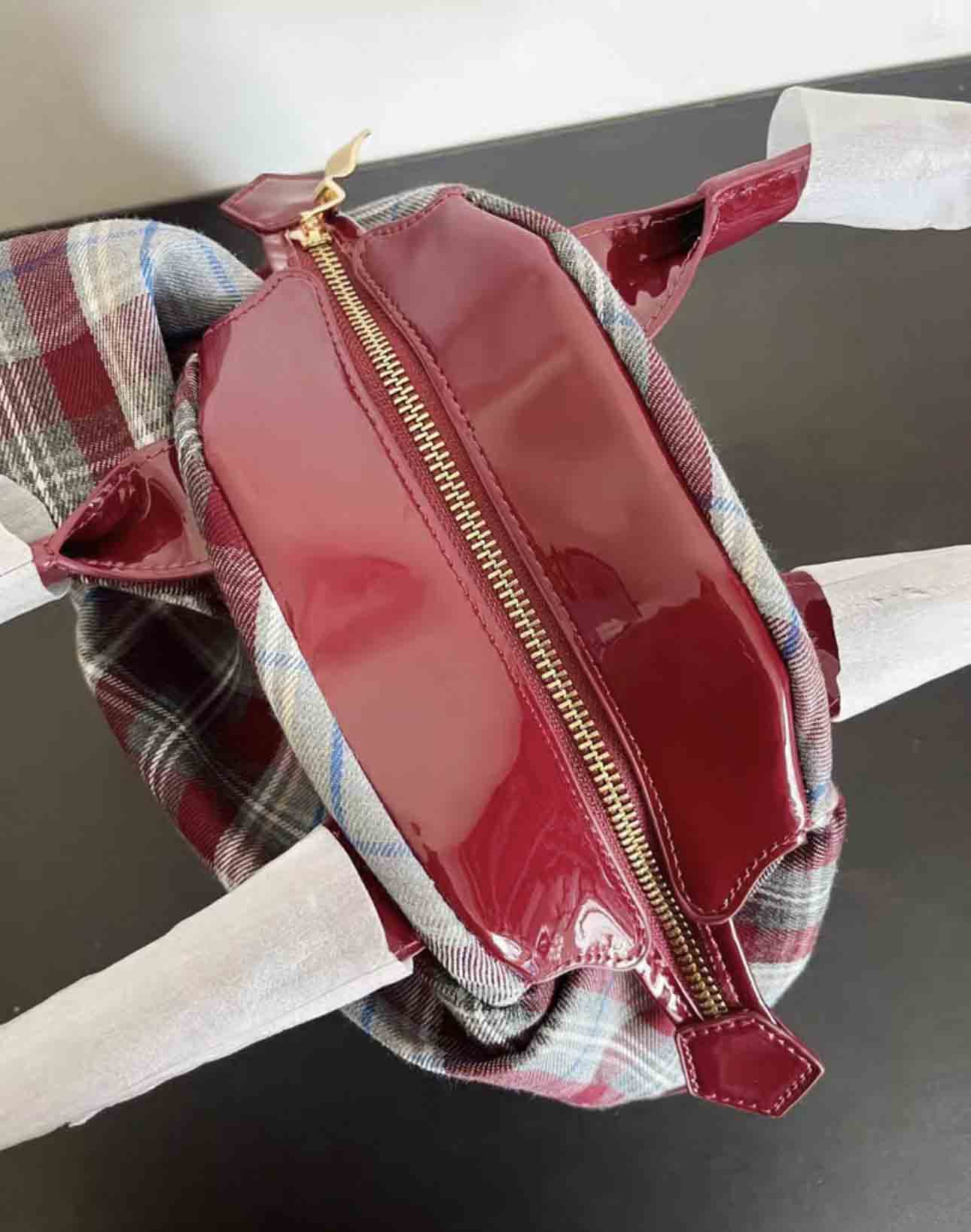 Vintage Plaid Tote Bag