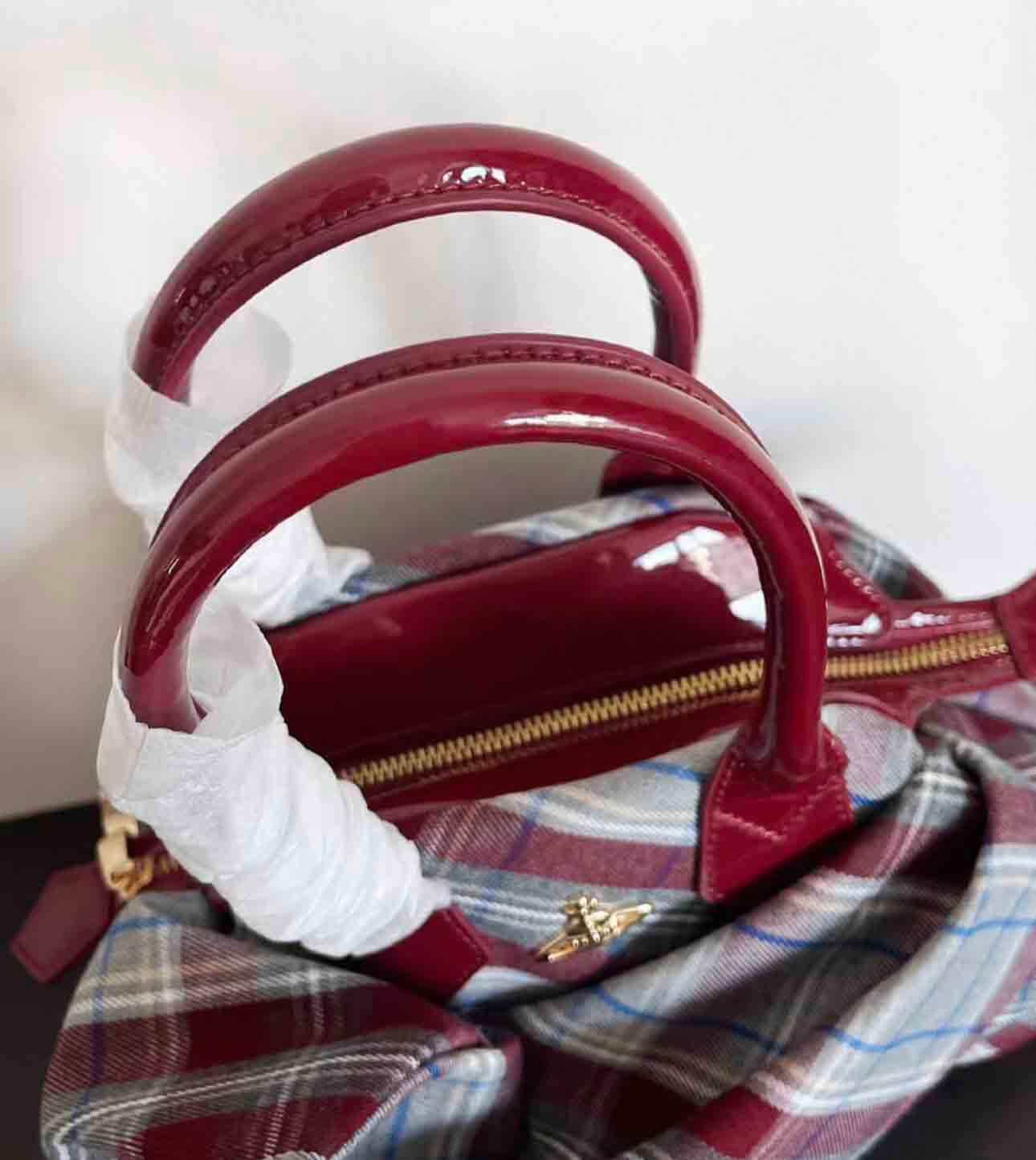 Vintage Plaid Tote Bag