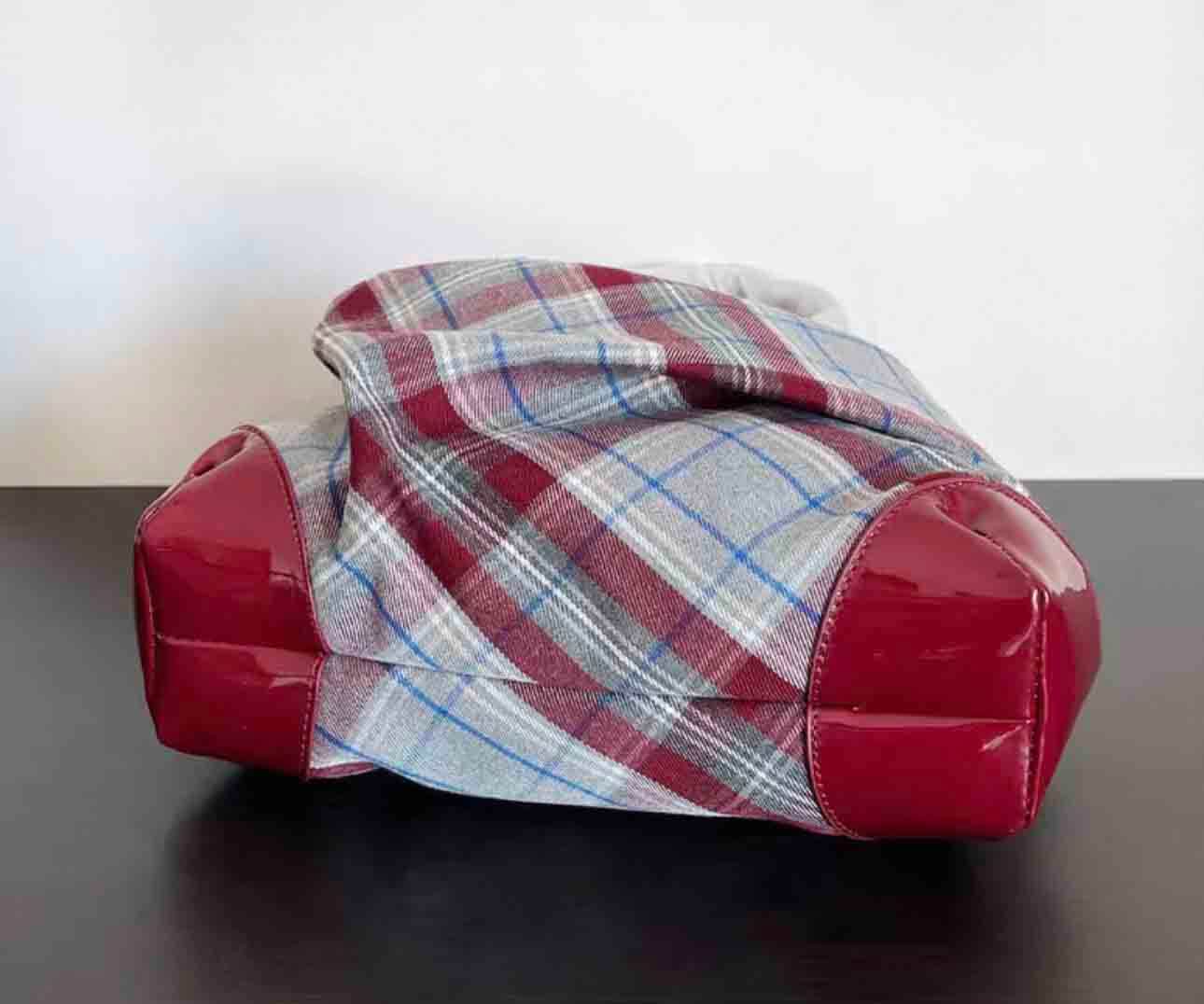 Vintage Plaid Tote Bag