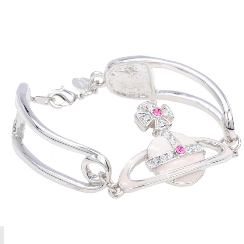 Pink Lacquered Saturn Bangle