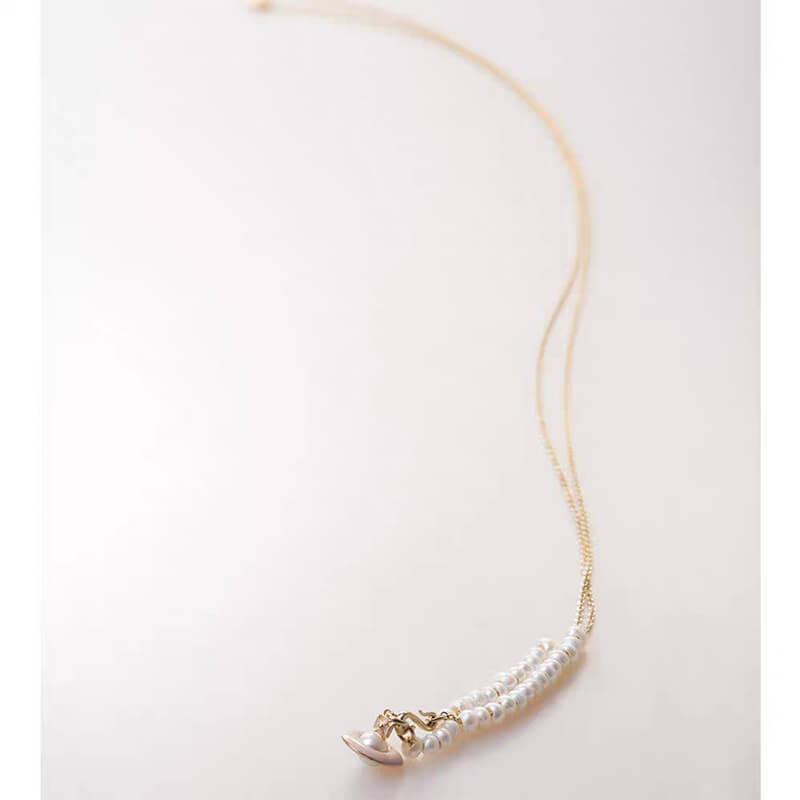 Pink Saturn Pearl Necklace