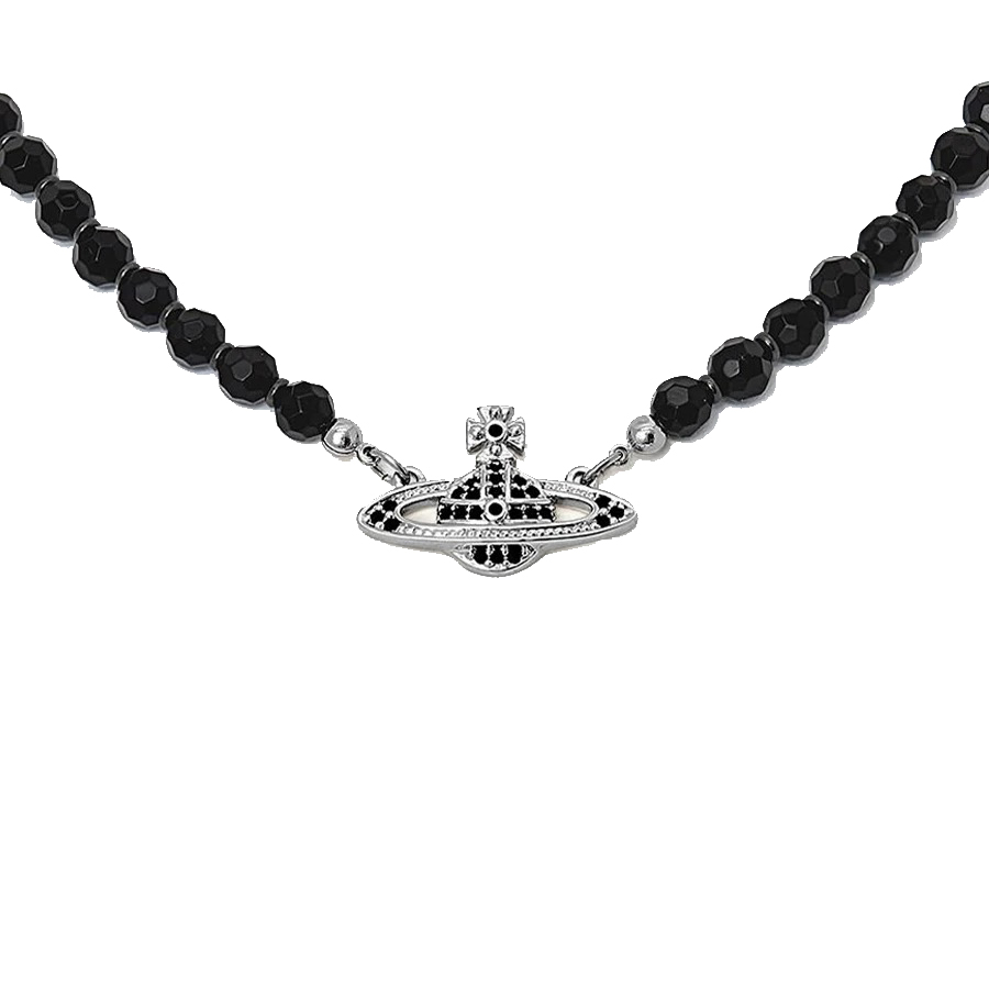 6 Color Crystal Saturn Necklace