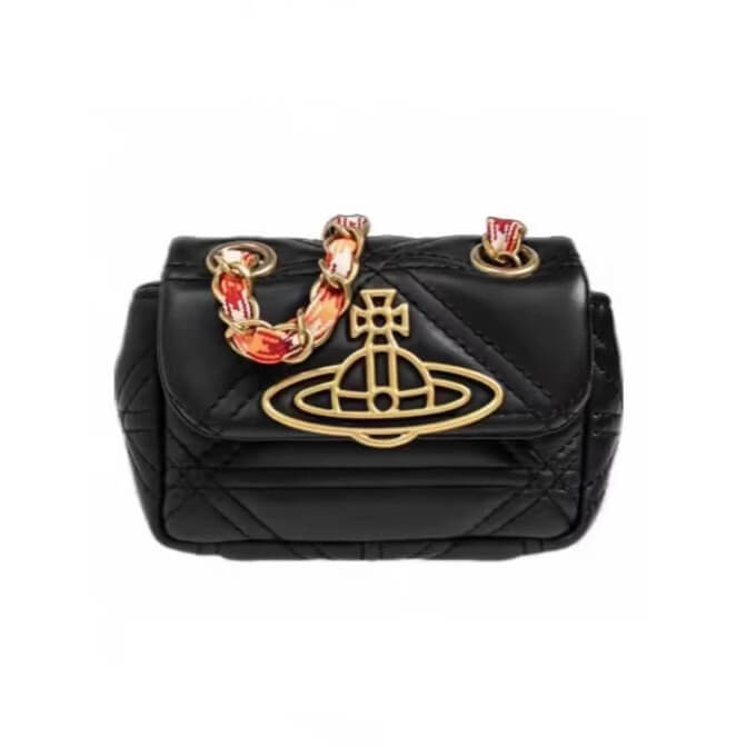 VINNIE Plaid Saturn Chain Bag