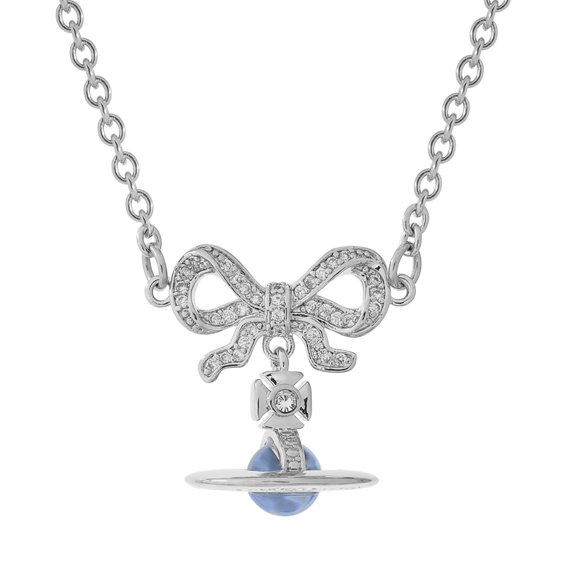 OCTAVIE Bow Diamond Necklace