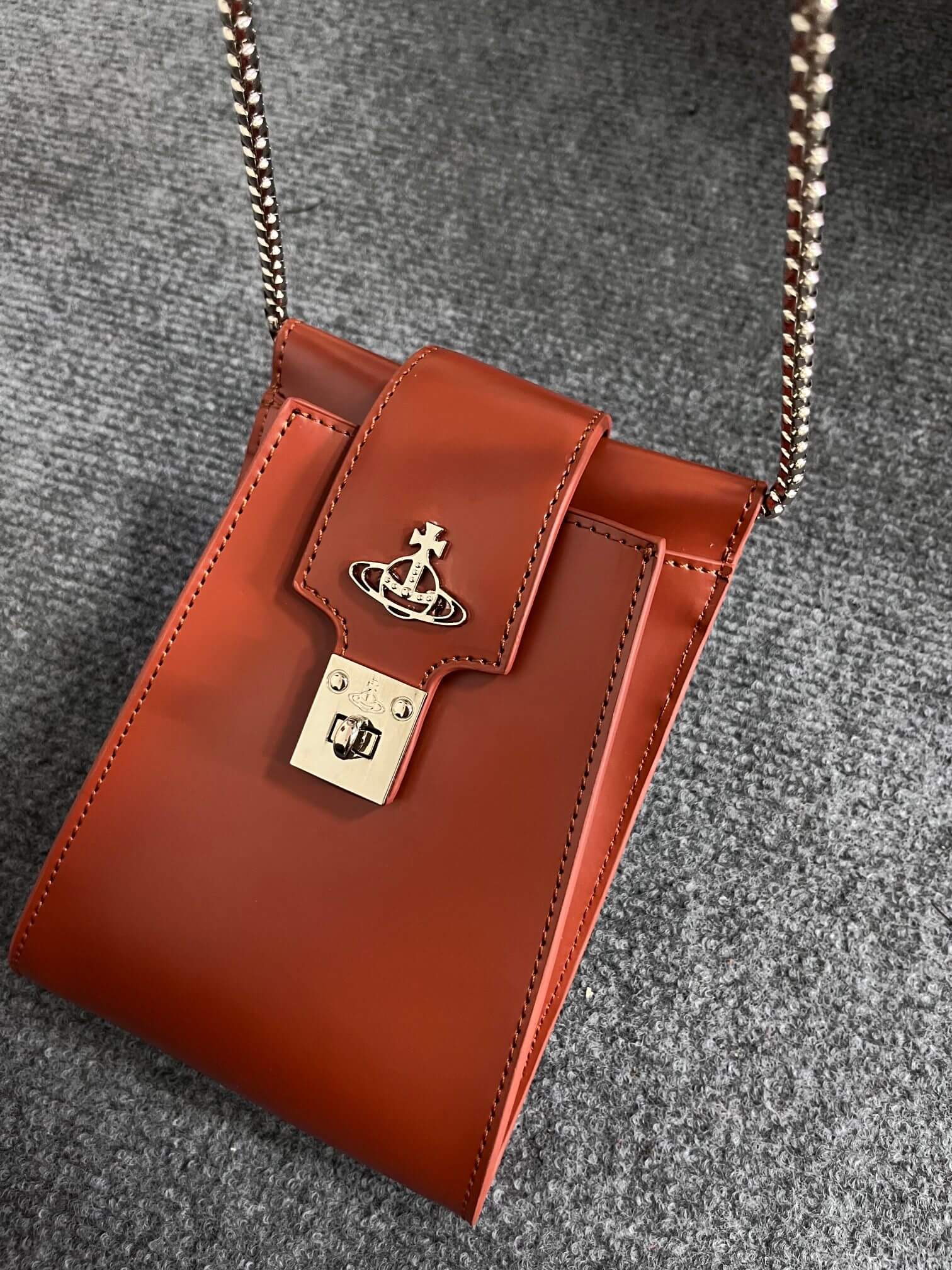 2 Colors Leather Saturn Crossbody Bag