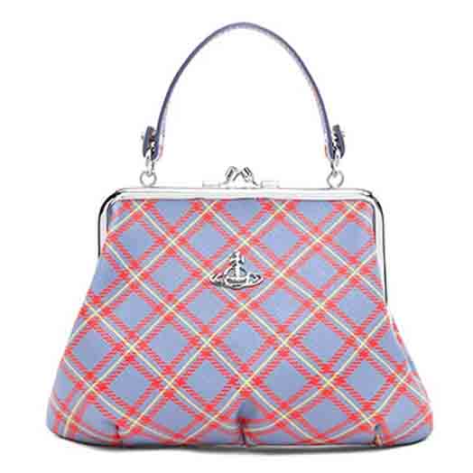 NEW-Blue Red Plaid Bag
