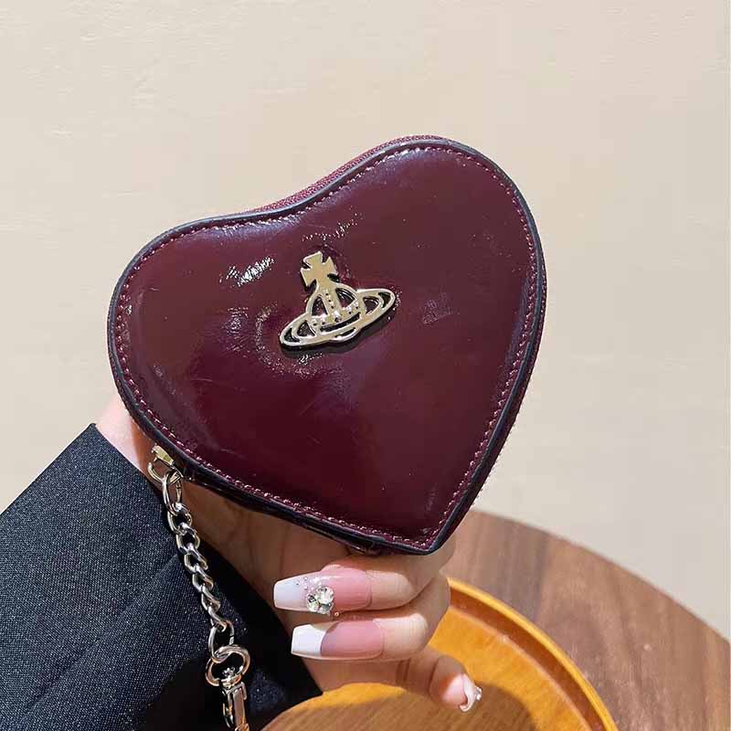7 Colors Heart Shape Saturn Key Bag With Box