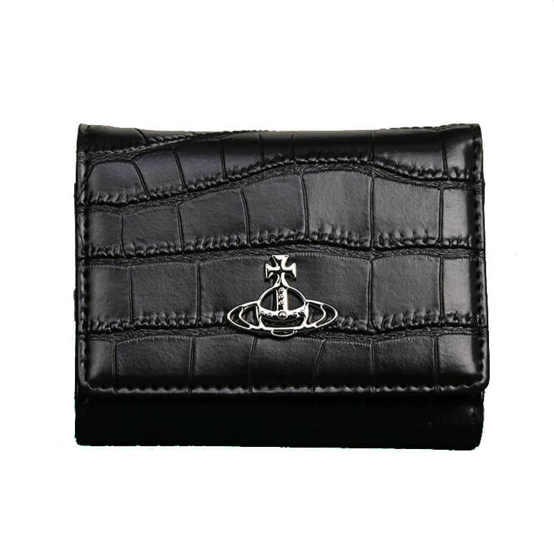 NEW-24 Colors Leather Tri-fold Saturn Wallet