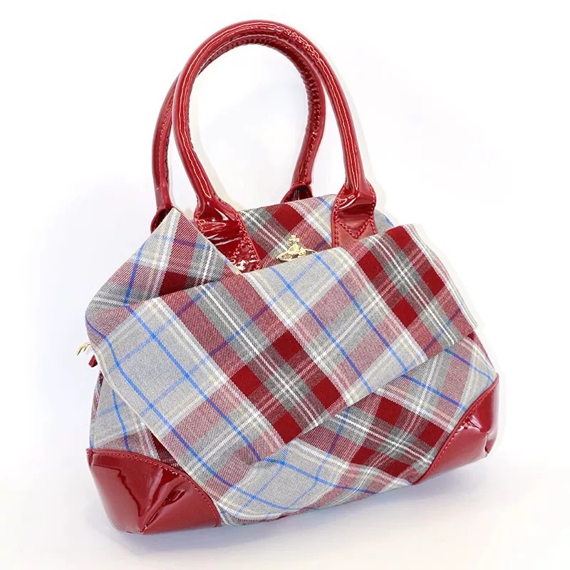Vintage Plaid Tote Bag