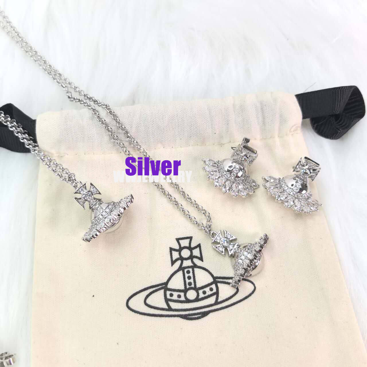 3 Colors JORDANA Orb Saturn Necklace