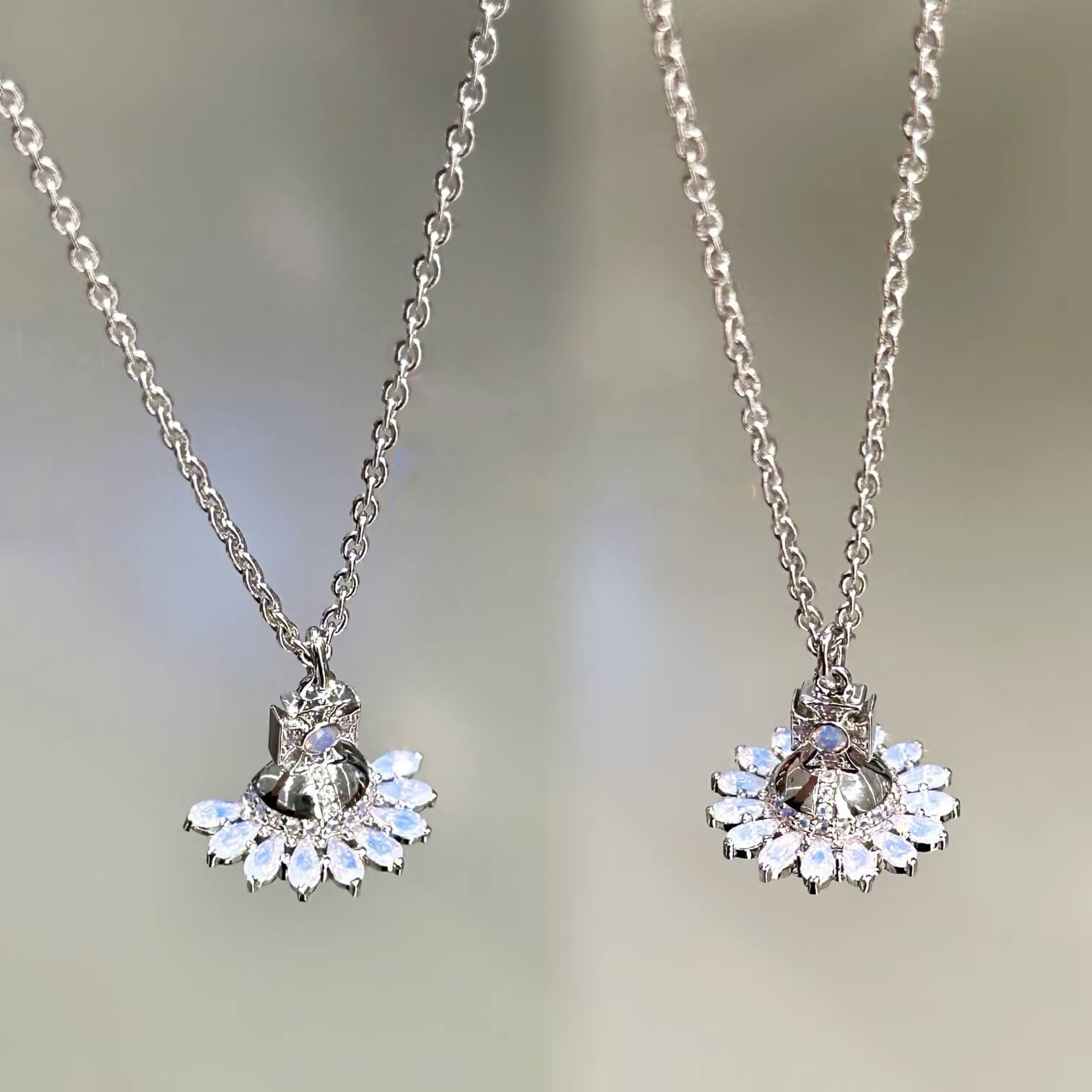 3 Colors JORDANA Orb Saturn Necklace