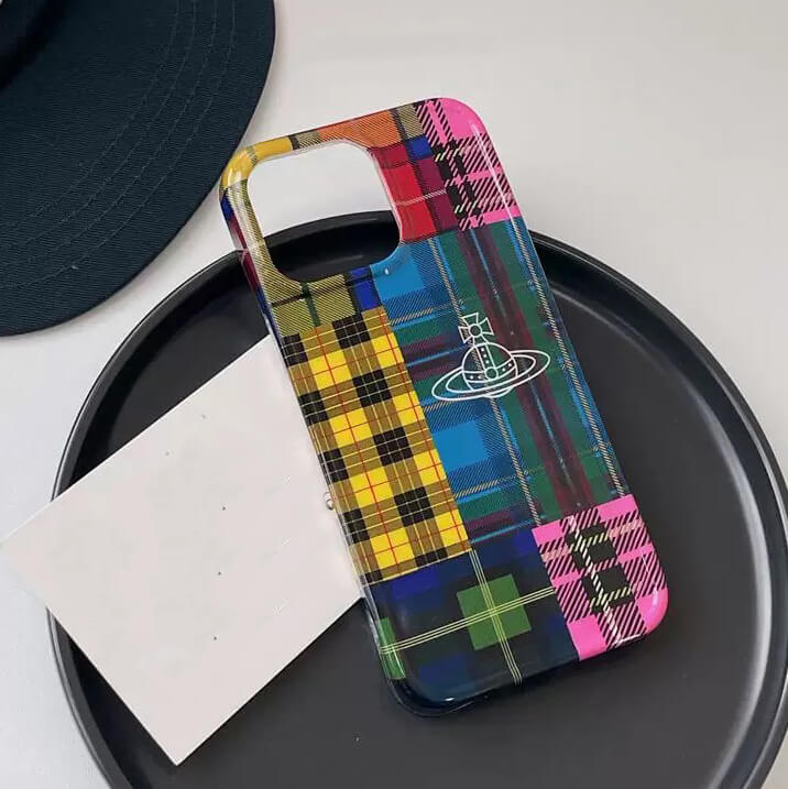 Plaid Saturn Phone Case