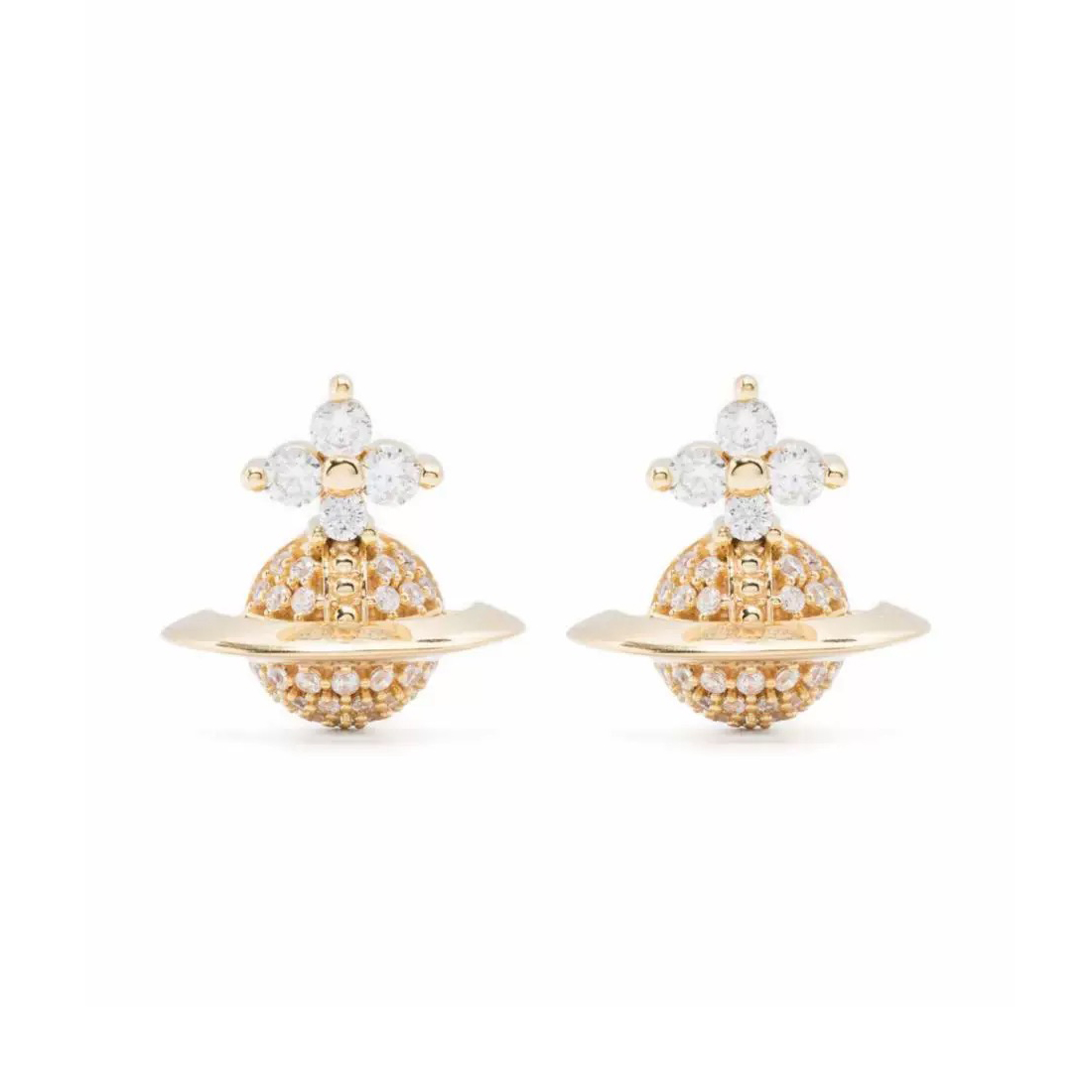 TIZIANA Half-face Saturn Earrings