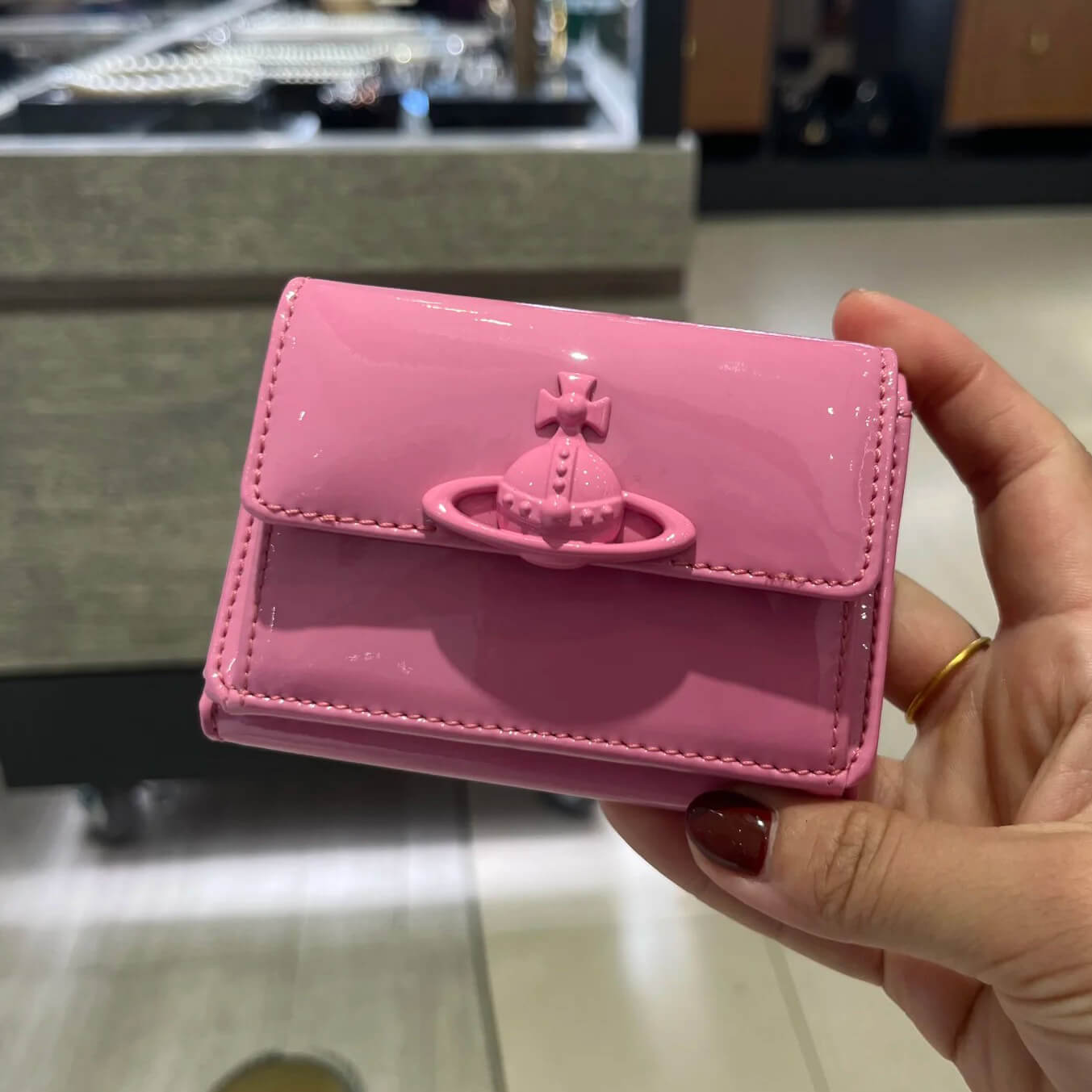 NEW-4 Colors Leather Tri-fold Saturn Wallet