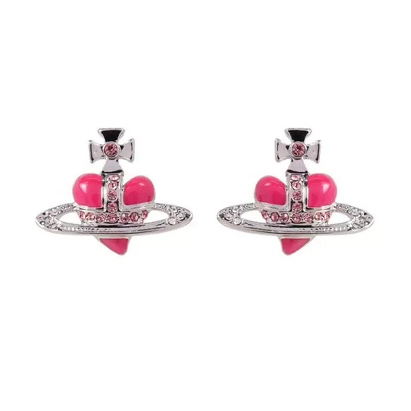 12 Colors Love Baked Lacquered Earrings