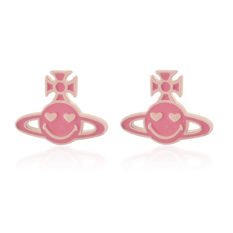 3 Colors Smile Saturn Earrings