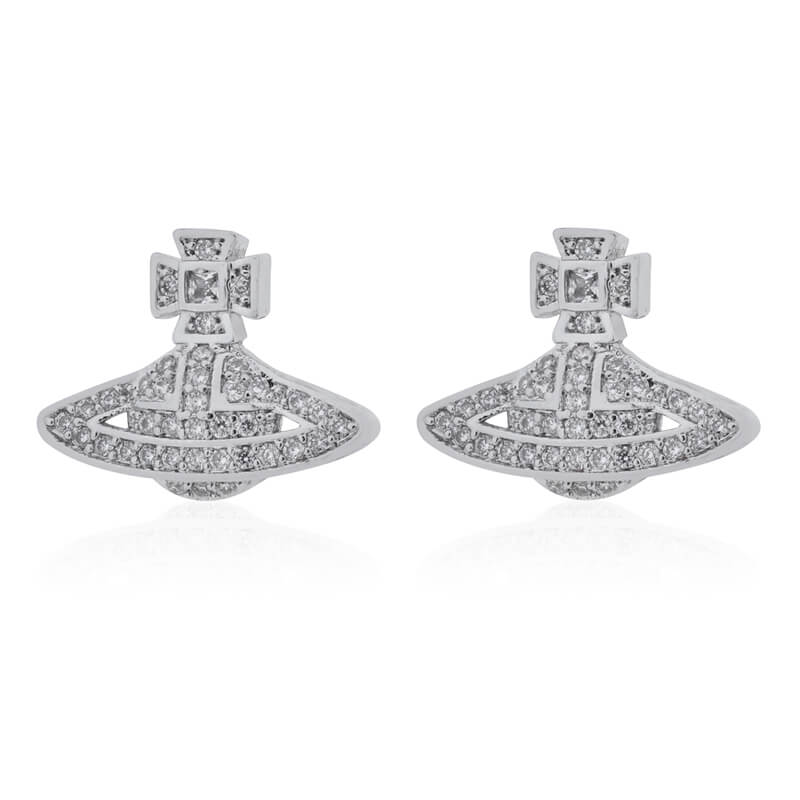 2 Colors Diamonds Earrings