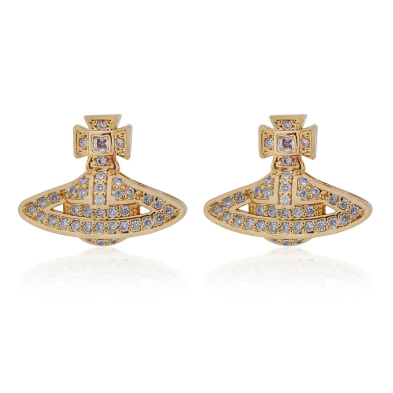 2 Colors Diamonds Earrings